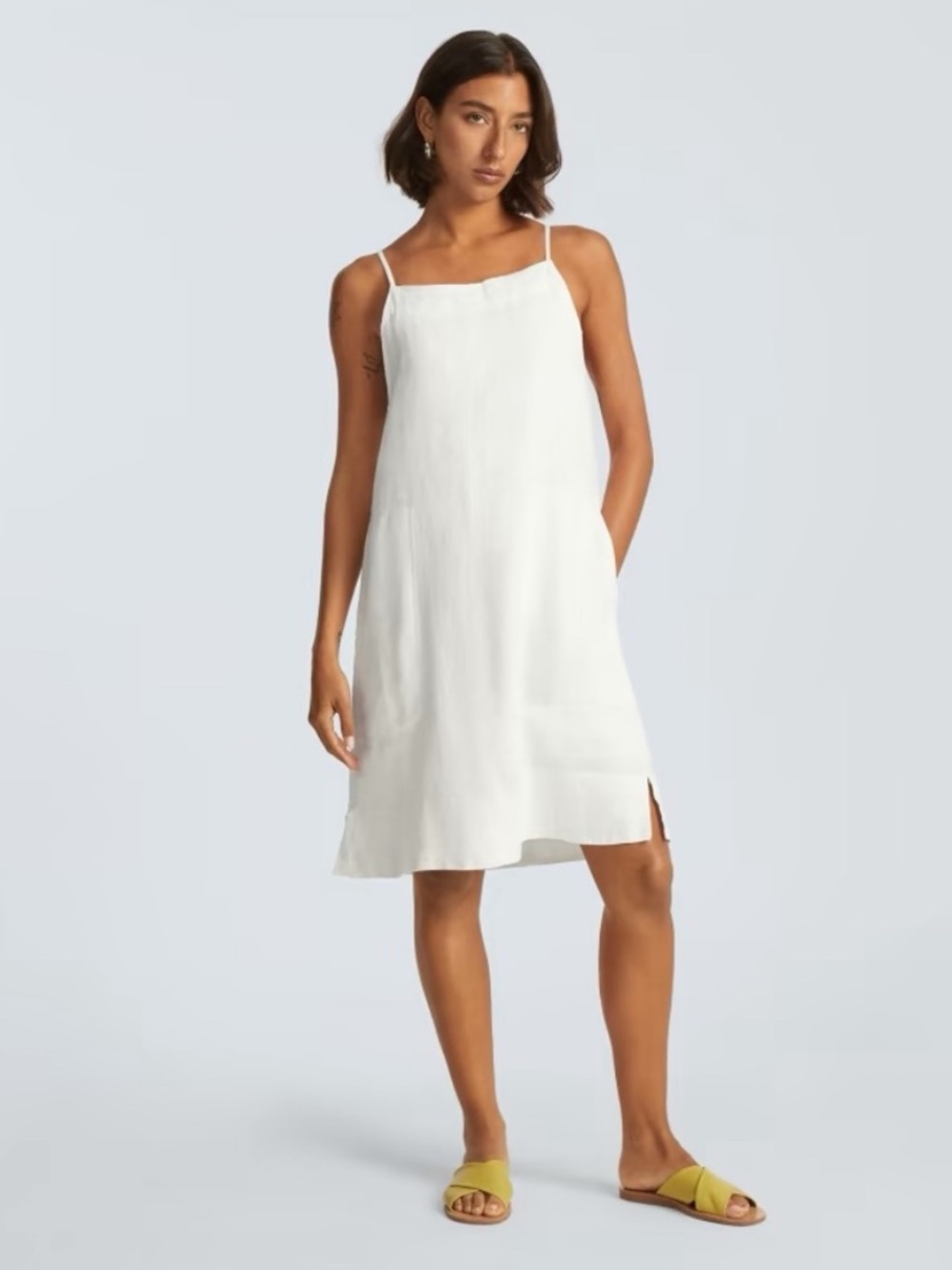 Linen apron dress